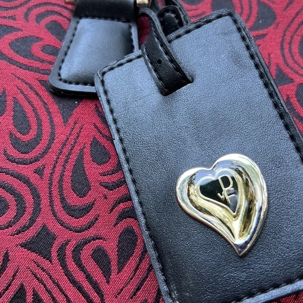 Diane von Furstenberg Large Pink Black Heart Tote Bag